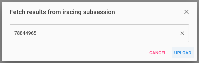 Results Fetch SubsessionId