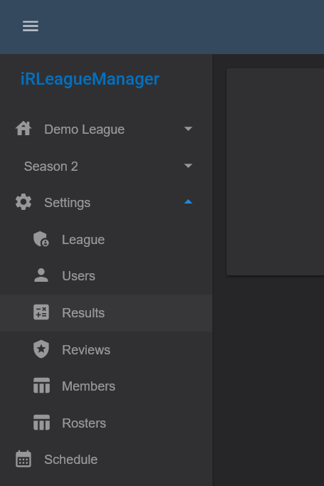 League Settings